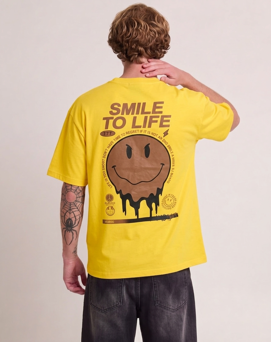HIMAM'S "Smile To Life" Heavyweight Oversized Tee