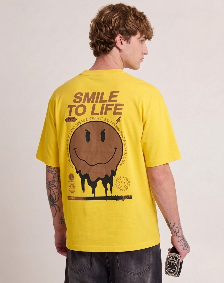 HIMAM'S "Smile To Life" Heavyweight Oversized Tee