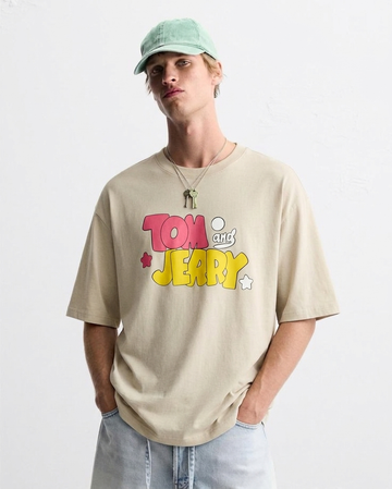 HIMAM'S Tom & Jerry Retro Bubble Oversized Tee