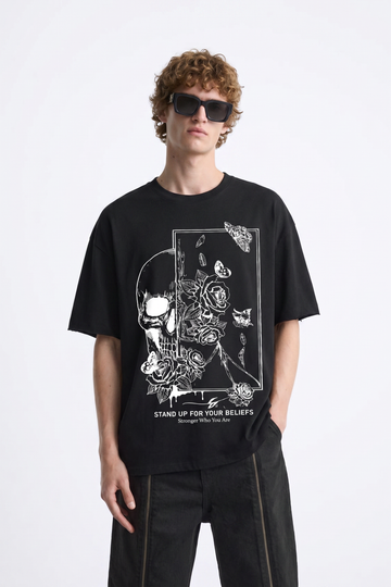 HIMAM’S "Beliefs" Heavyweight Skull Tee