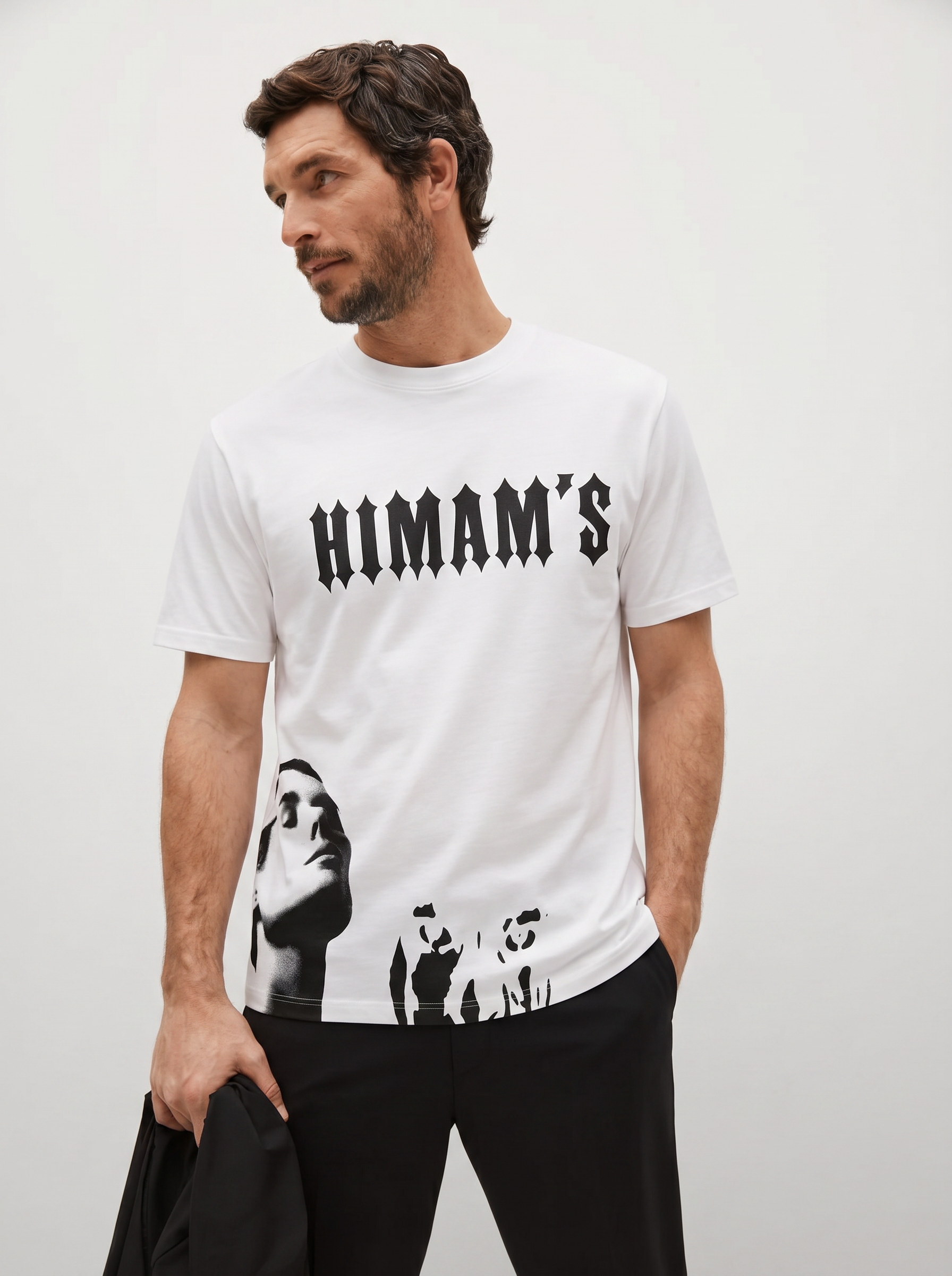 HIMAM’S Earth-Tone Noir Graphic Heavyweight Tees