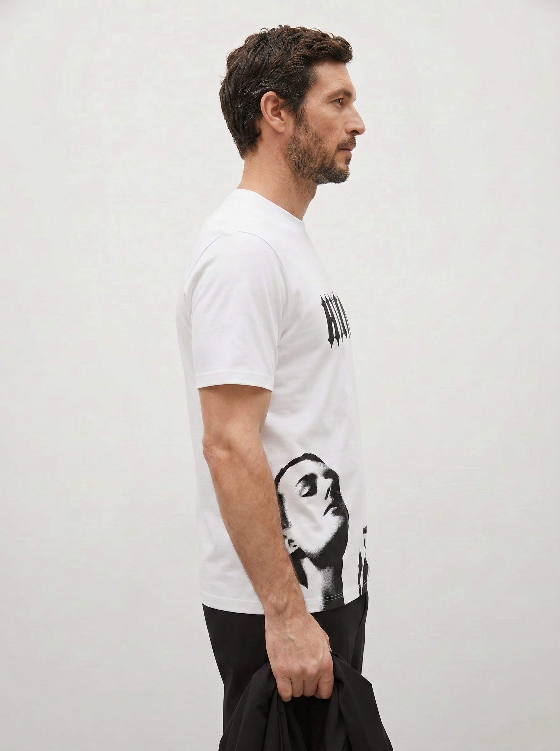 HIMAM’S "Noir-on-White" Heavyweight Tee