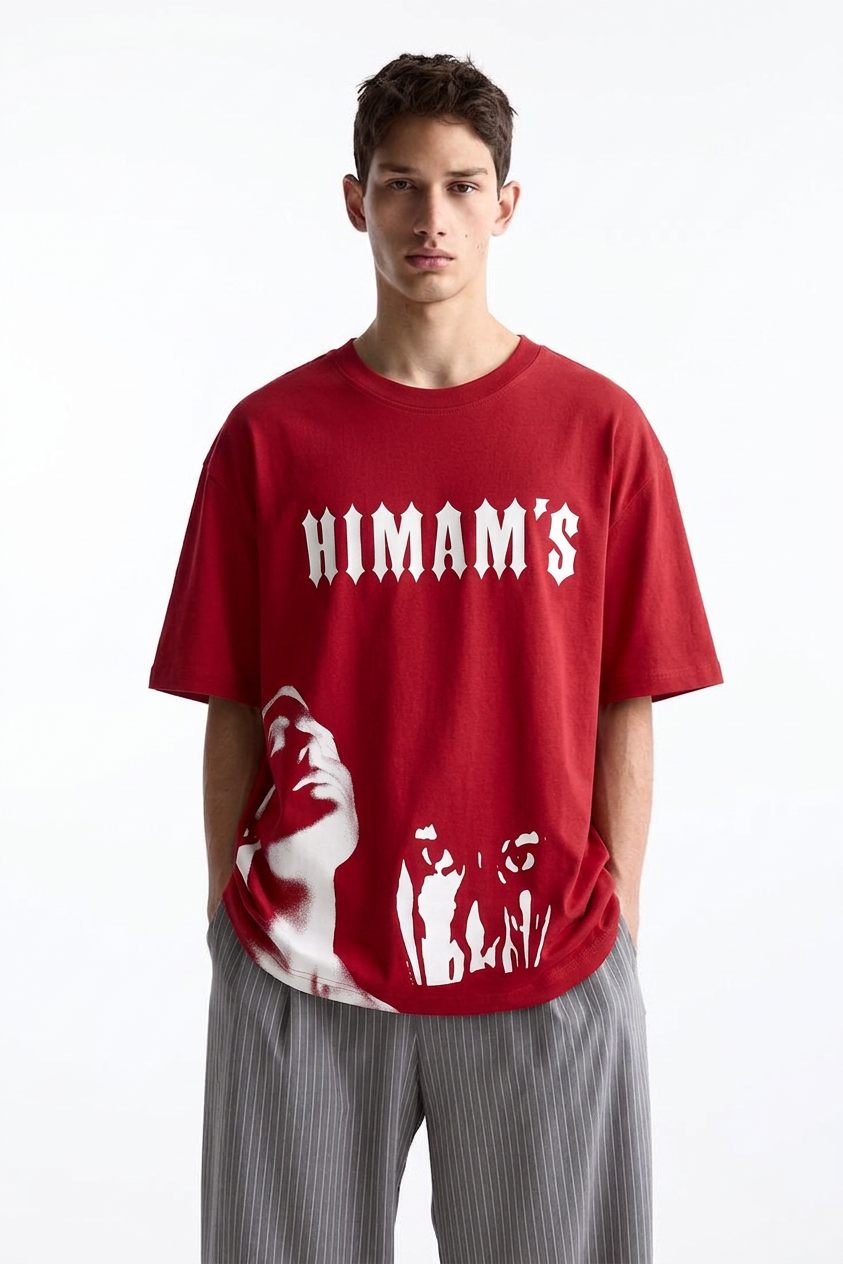 HIMAM’S Earth-Tone Noir Graphic Heavyweight Tees